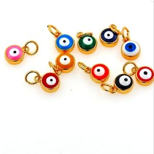 10 Pieces 18K Gold Evil Eye Charms NWT
